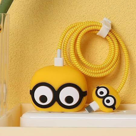 leegon 18W & 20W Cute Cartoon 3D Cover with Cable Protectors Soft Silicone Cable Protector-image-30