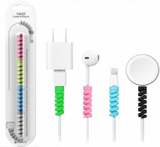 AyzalCyberHub Spiral Charger Spring Cable Protector(Pack- 16) Cable Protector-picture-24