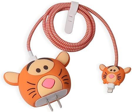 leegon IPhone 12 13 14 15 pro max 18w & 20w Adaptor Cover & Cable Protector 3D CARTOON Cable Protector-image-13