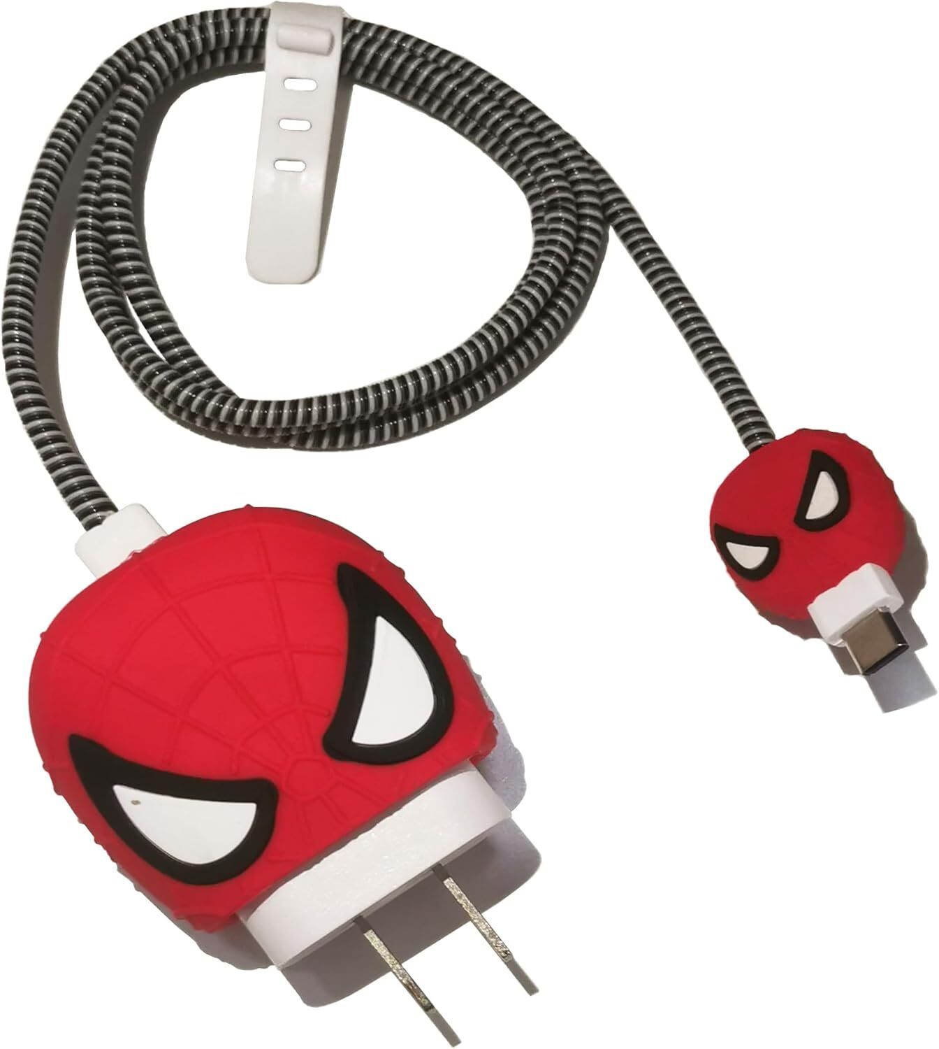 Oncraves Charger Cover for iPhone 18W-20W Charger, 3D Cartoon Design Spider-Man Cable Protector-image-8