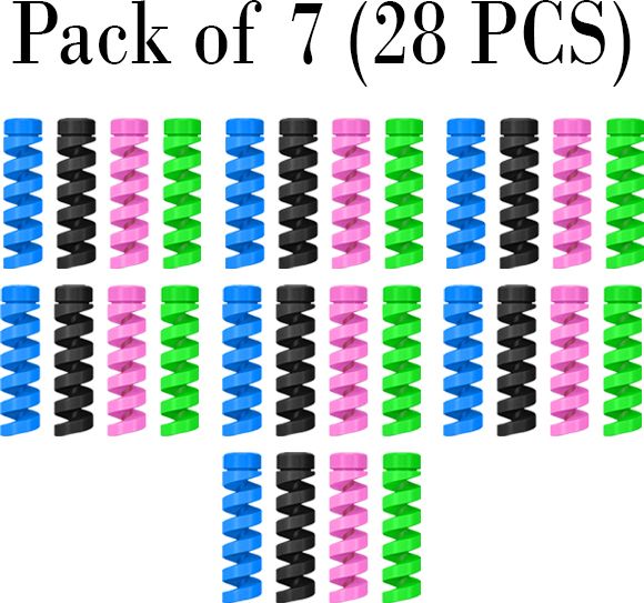 rdh 28-Pcs Silicone Cable Protectors, Charger & Wire Protector (Colorful) Cable Protector-image-35