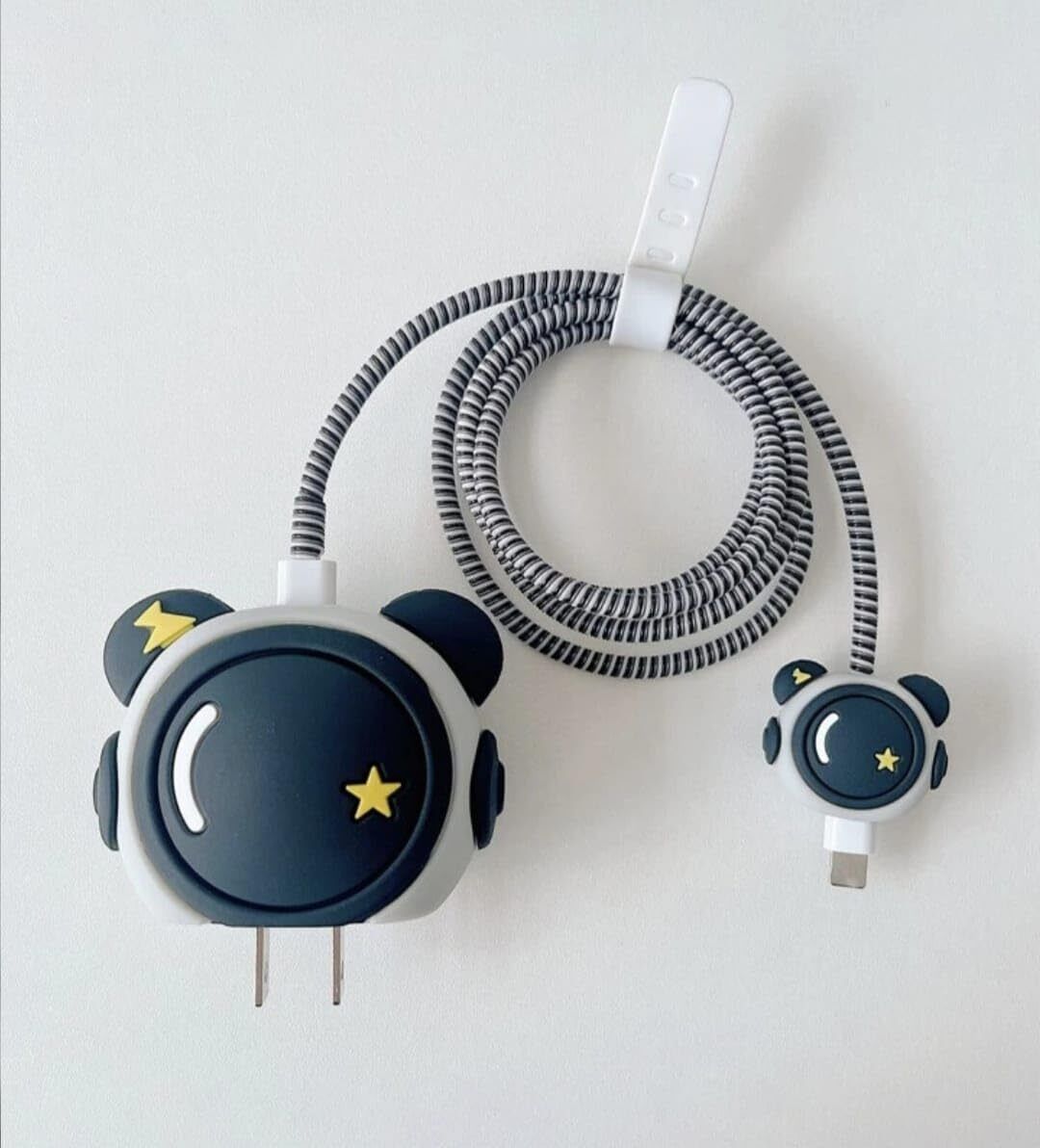 AUDICE Charger Cover for iphone 18W/20W Type C Adapter Full Protection Astronaut Cable Protector