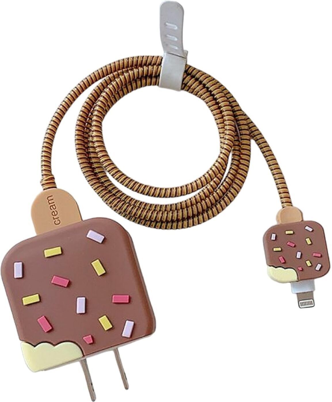 AUDICE Charger Cover for Samsung 25W|25WATT Type C Adapter Full Protection icecream Cable Protector-picture-14