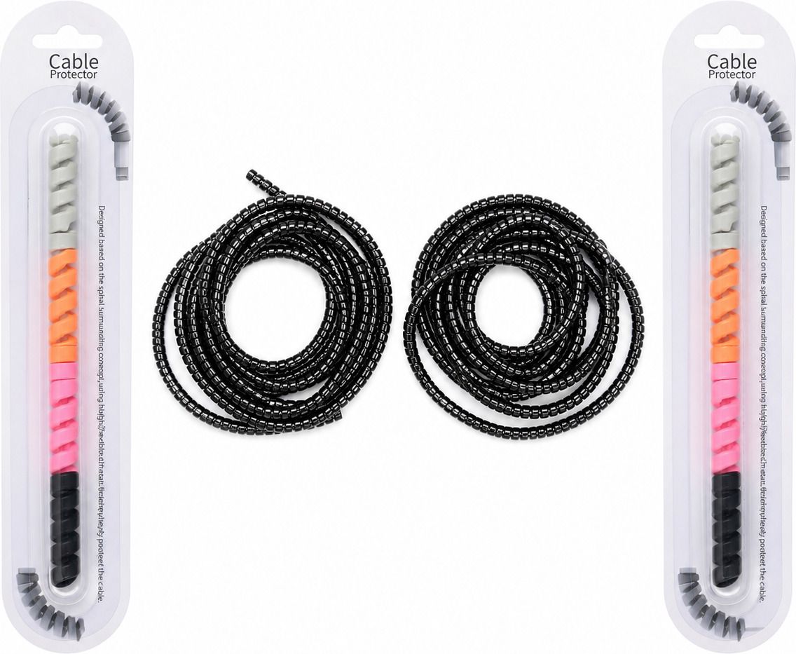 CASECUT 1.5 Miter Spiral 2 Long & 8 mini CABLE CORNER PROTECTOR Cable Protector-image-27