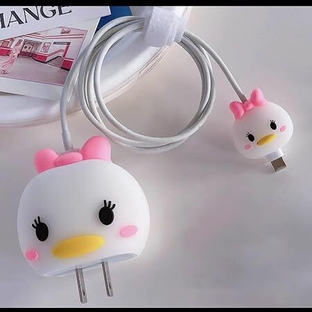 leegon Protector & Cable Protector Designed With 18w & 20w with Cute Duck Shaped Cable Protector-image-33