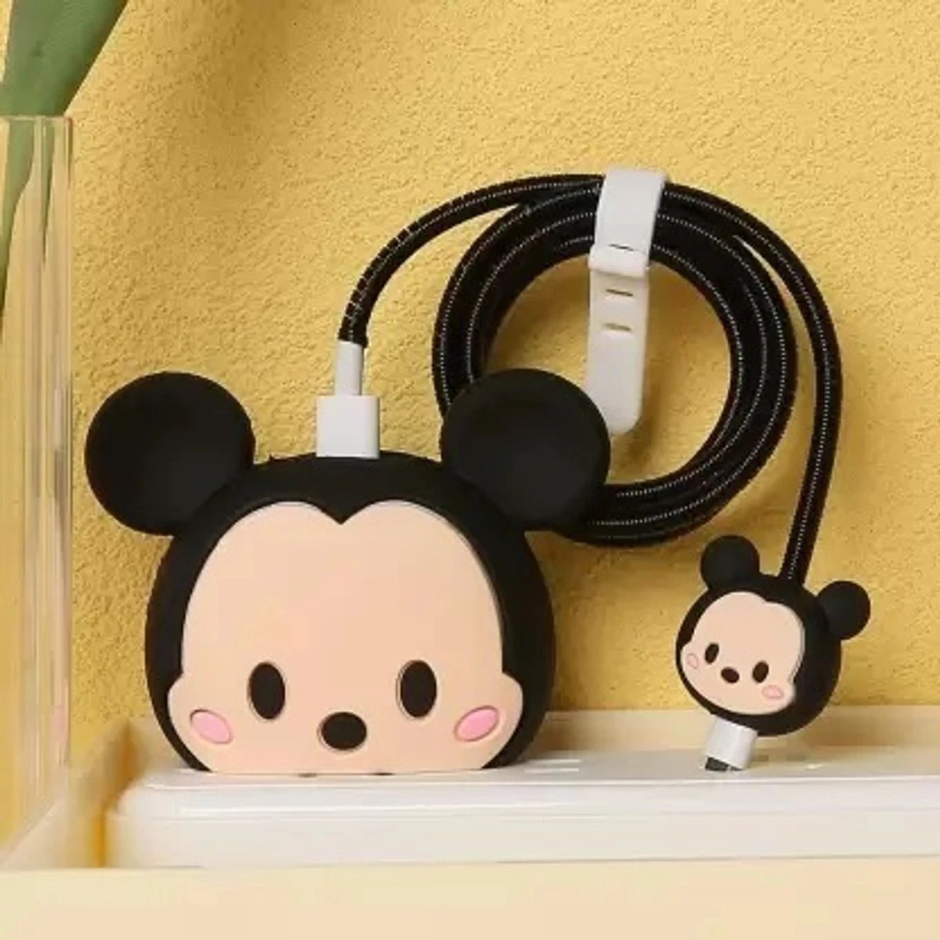MANOJTRADERS iPhone Charger Cover For 18W/20W | Cute 3D Cartoon Character Mickey Mouse Cable Protector-image-36