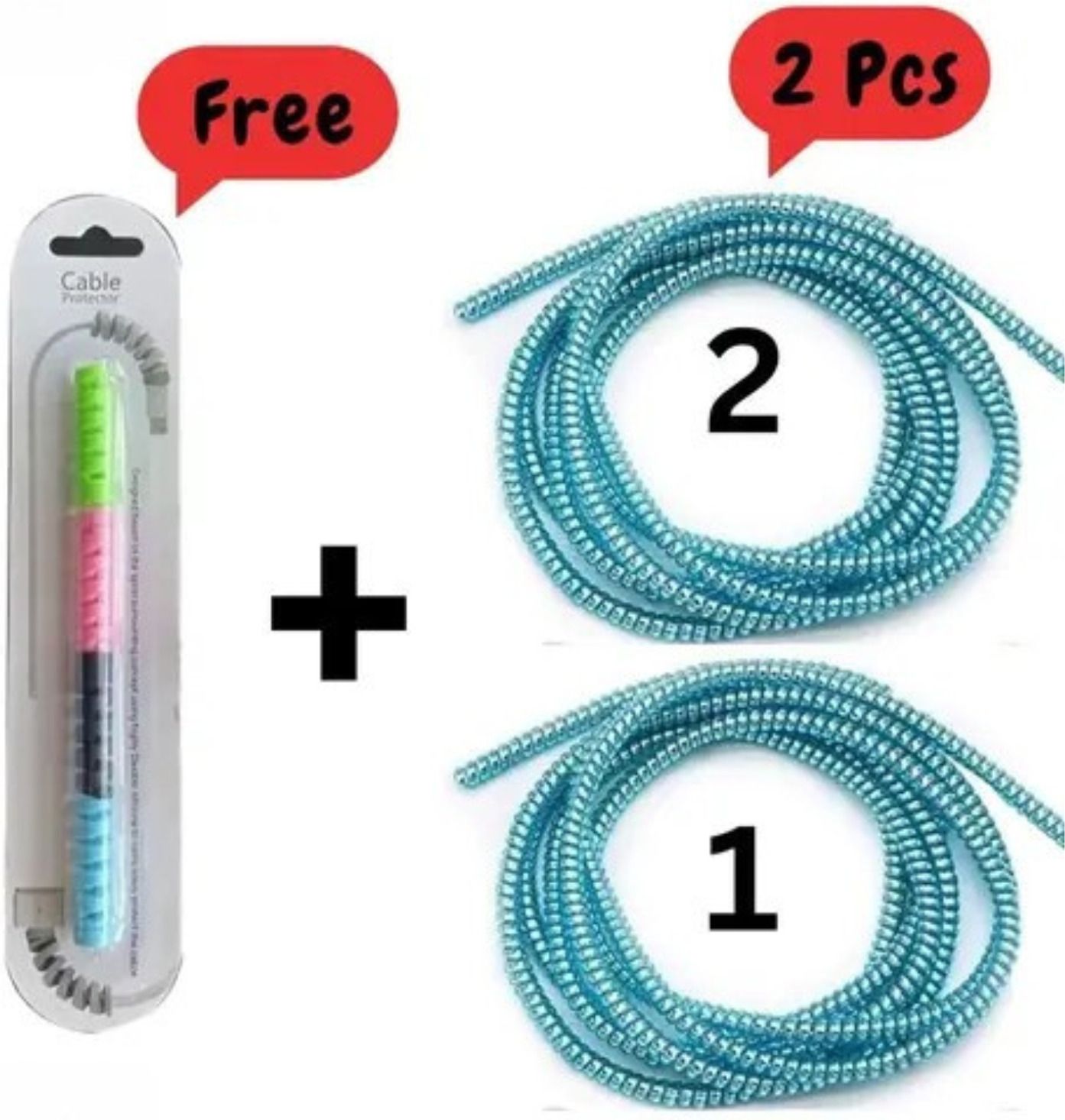 Hexora Spiral Cable Protector Wrap for Mobile, Laptop, Charger & Earphone Cable Protector-image-34