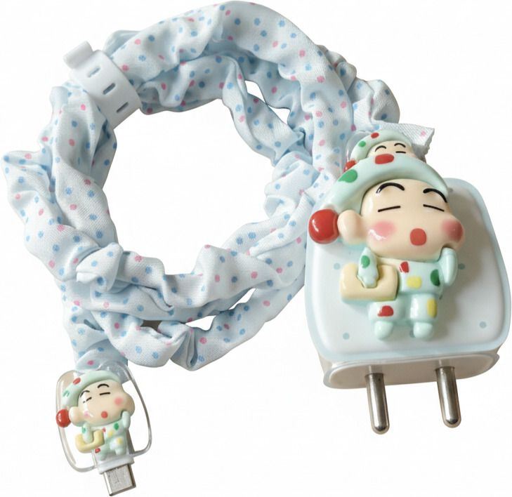 Xolia Charger Cover for 18W-20W Charger, 3D Cartoon Design ShinCHan, Spiral Cable Protector-picture-20