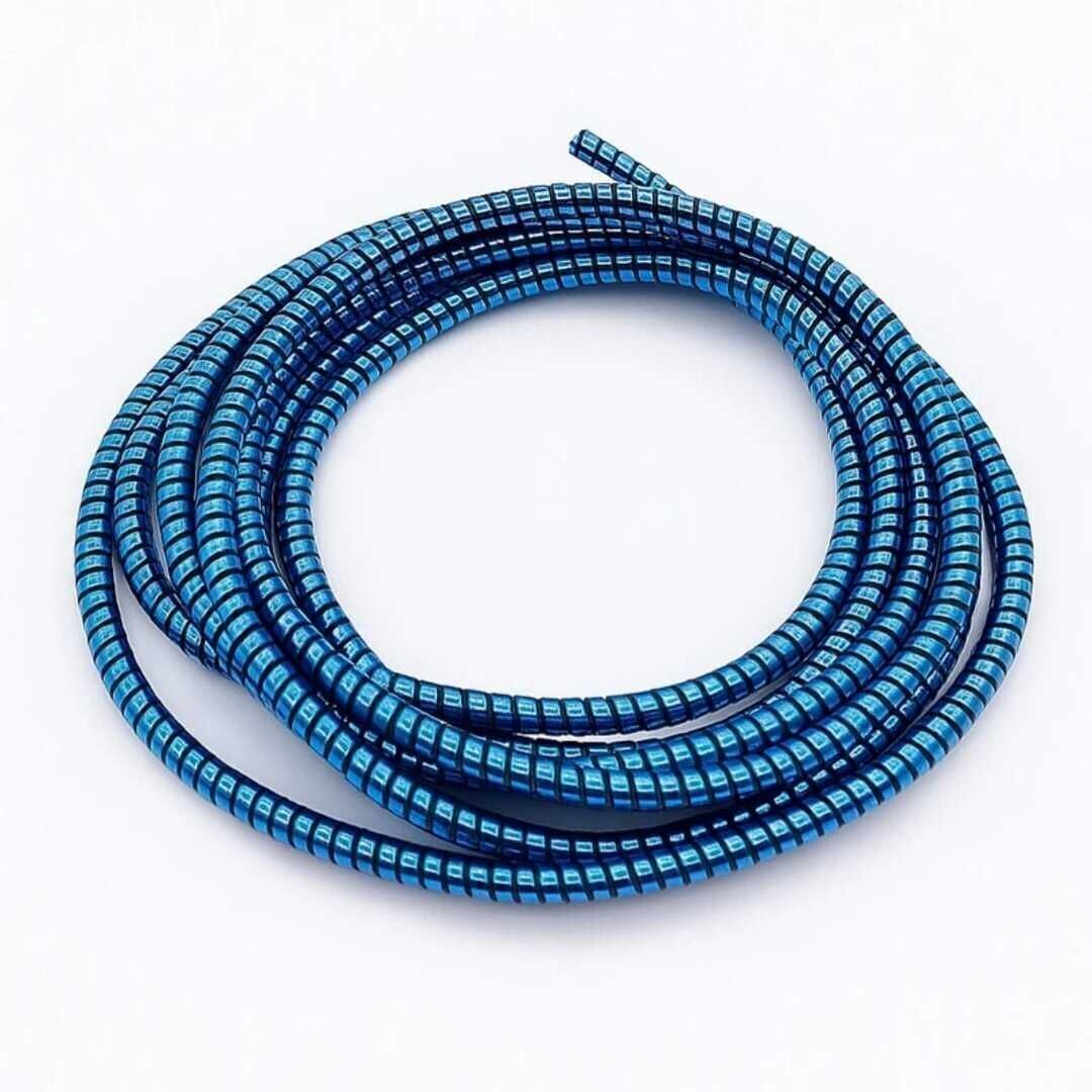 Hanumano 1 Piece Spiral BLUE 1.4 Meter Protector // Saver for Cables & Earphones Cable Protector-image-41