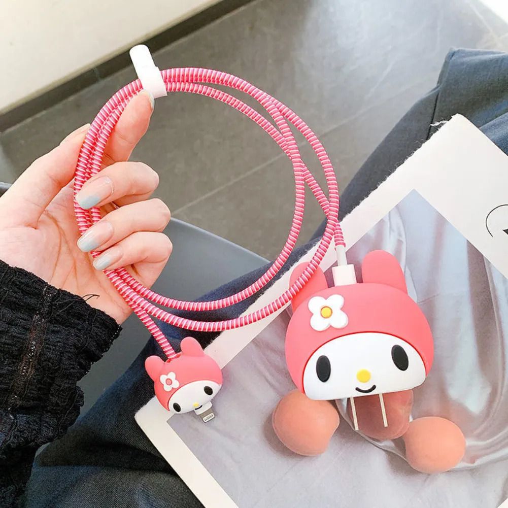VAPRIF iPhone Charger Case For 18W/20W Cute Silicon My Melody | Sprial Cable Protector Cable Protector-picture-26
