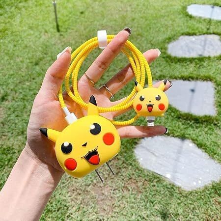 leegon 3D Cute Pattern for Charger 18W & 20W Charging Cable Charger Protective Cable Cable Protector-image-37
