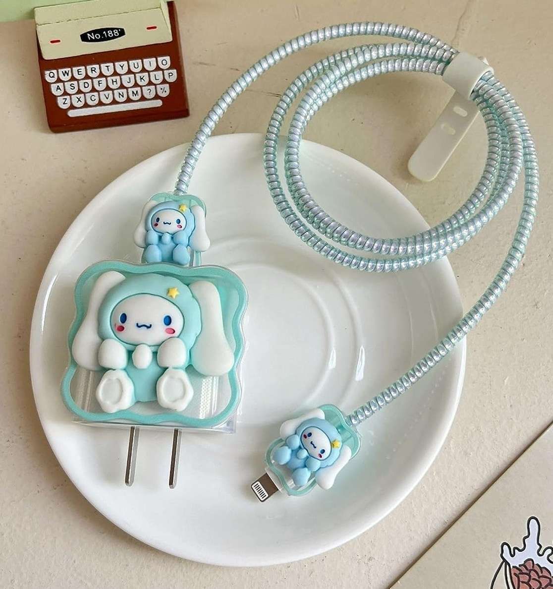 ZimniasO Charger Cover for iPhone 18W-20W Charger, Cute 3D Design charger protector with Cable Protector-picture-23