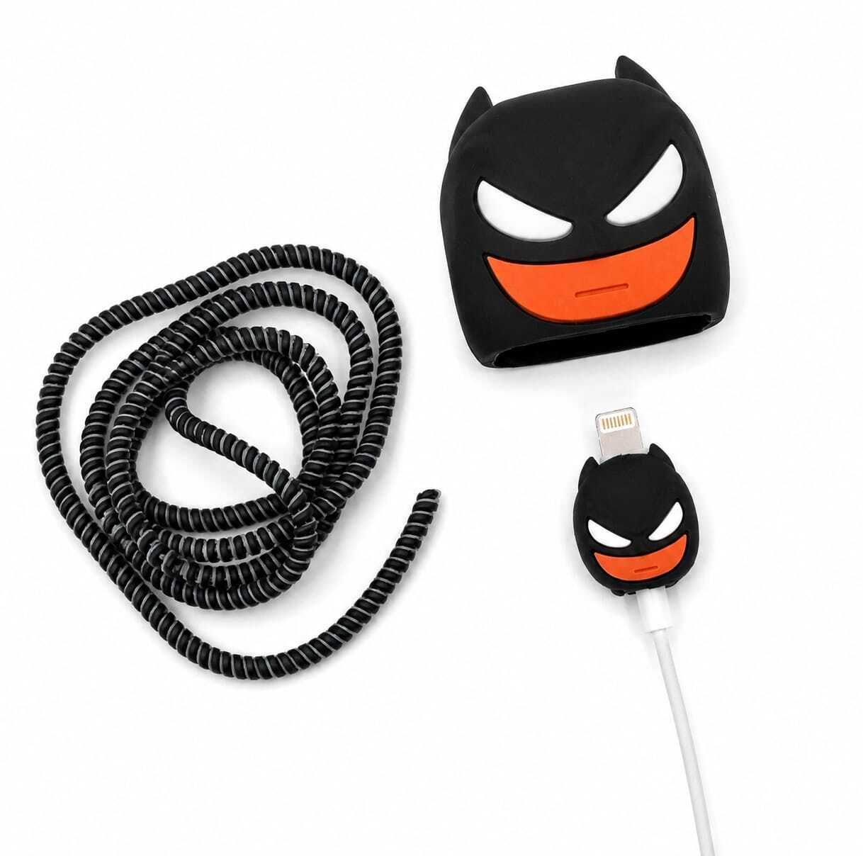 GINNIZ COLLECTION Cartoon Silicone Case for iPhone 18W & 20W Charger Cable Protector | | Bat-Man Cable Protector-image-7