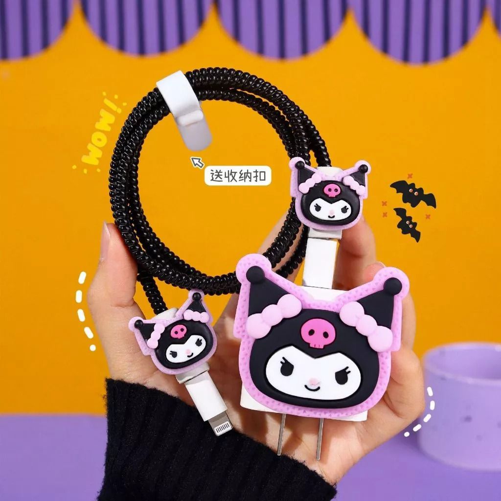 VAPRIF Charger Cover For iPhone 18W/20W Type C Adapter Charger Case Cute Black Kitty Cable Protector-picture-27