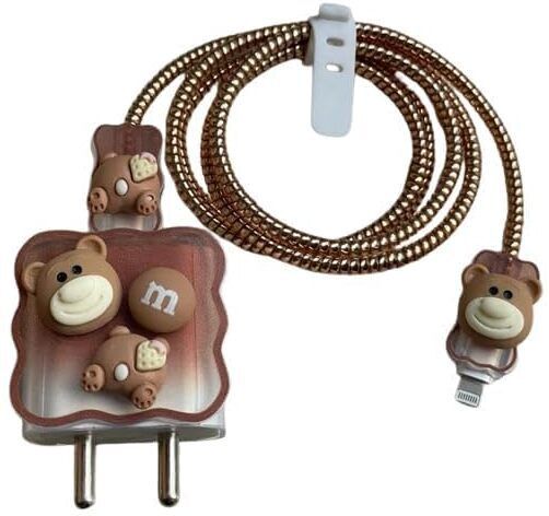 YSTIFYRA iPhone Charger Cover For 18W/20W | Cute Teddy Design| Cable Protector-picture-25