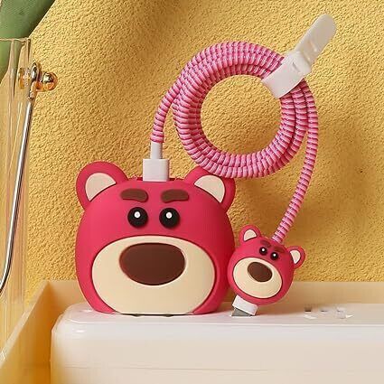 BeeNex er for iPhone 18-20W, Cute Design for iPhone 11 12 13 14 15, Spiral Cable Protector-image-1