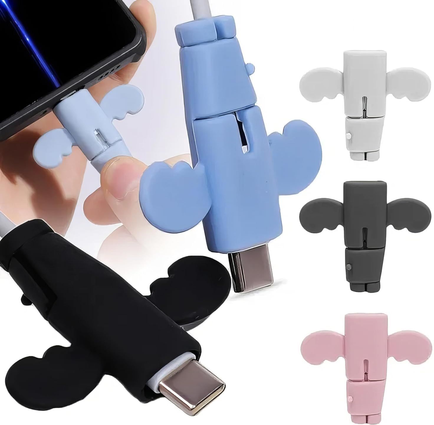 MINITUL Geer Universal Silicon Angel Wings Data Cable Cable Protector-picture-27