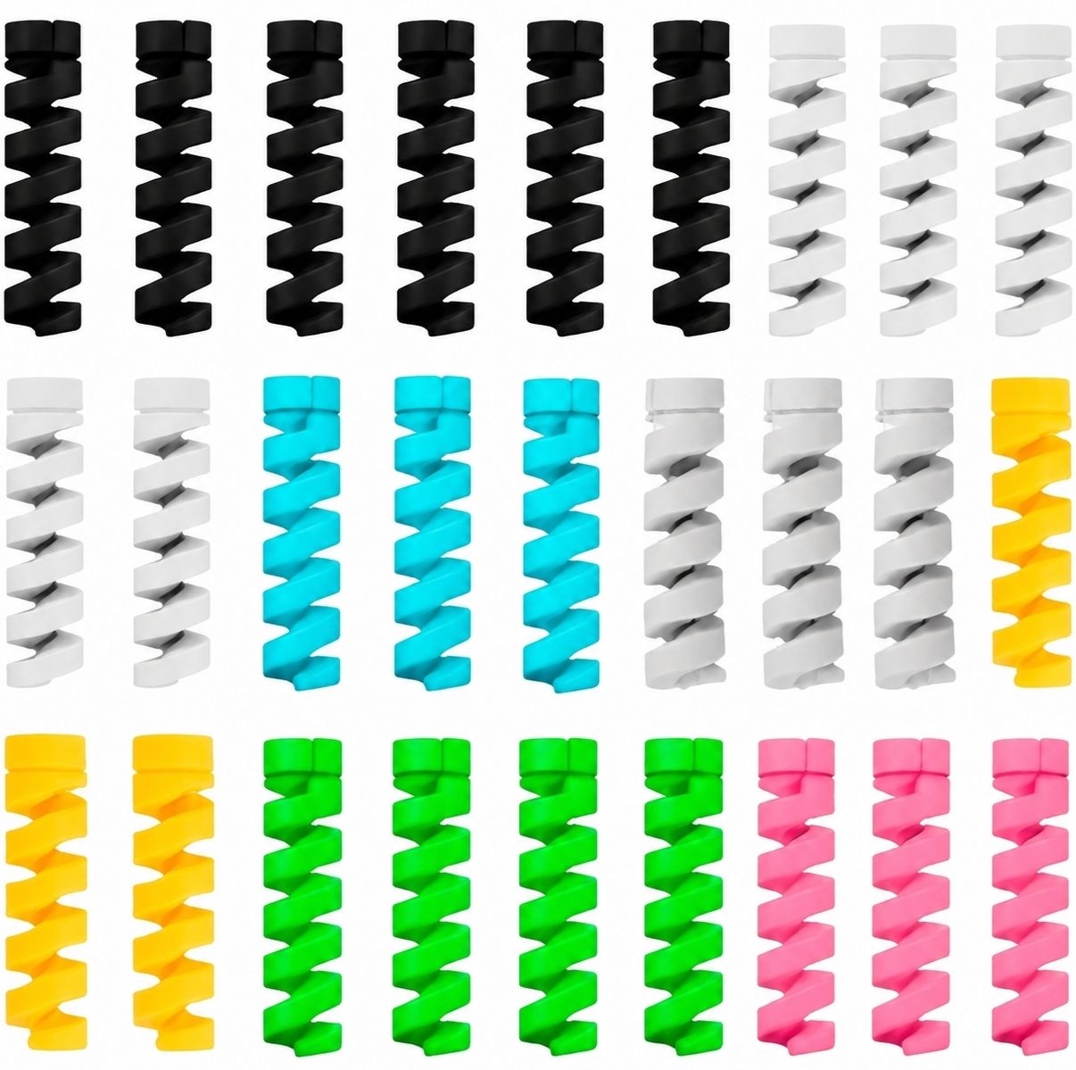 Inkidea 24-Piece Silicone Cable Protectors, data cable wire protector Cable Protector-image-11