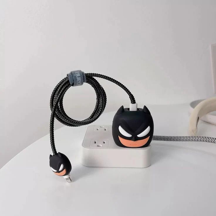 Icasey Charger Case for Apple 18W-20W Charger, 3D Cartoon Design, (Batman) Cable Protector-image-29