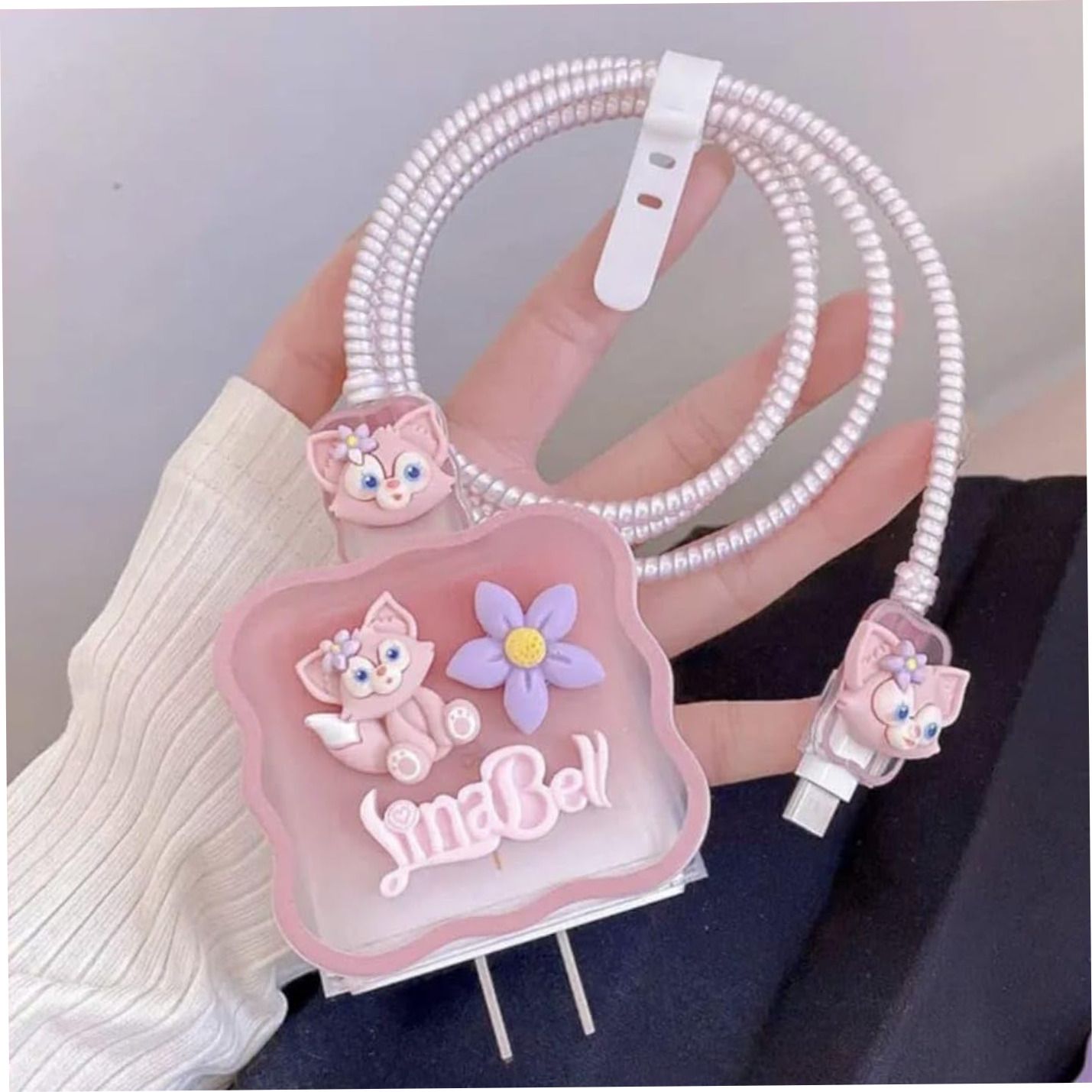 RidivishN Charger Cover for iPhone 18W-20W Charger, Cute 3D Design charger protector with Cable Protector-picture-20