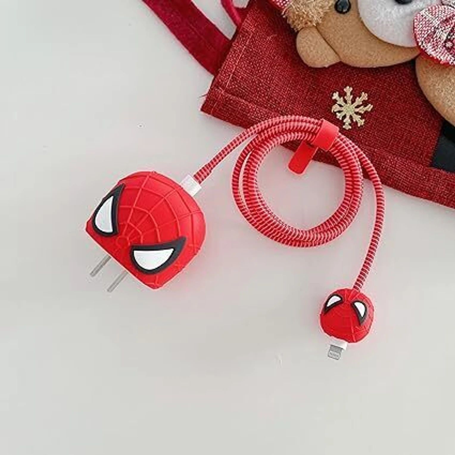 Tripleedgecommerce Spiderman for iPhone 18W & 20W Charger Case Cover Cable Protector (Multicolor) Cable Protector-picture-47