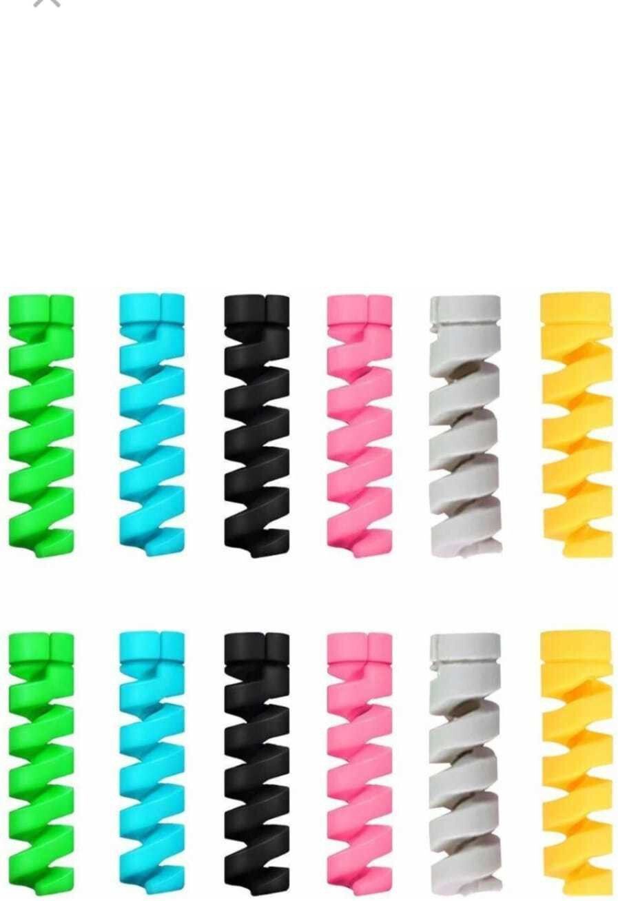 AuraBazarr 12 Pieces Mobile Charging Cables & Earphones Wire Protector Cable Protector-image-6