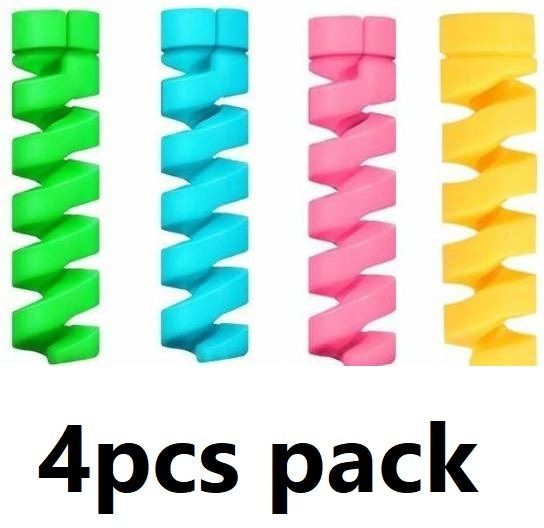 Sansuka 4 Pieces Mobile Charging Cables & Earphones Wire Protector Cable Protector Cable Protector-image-9