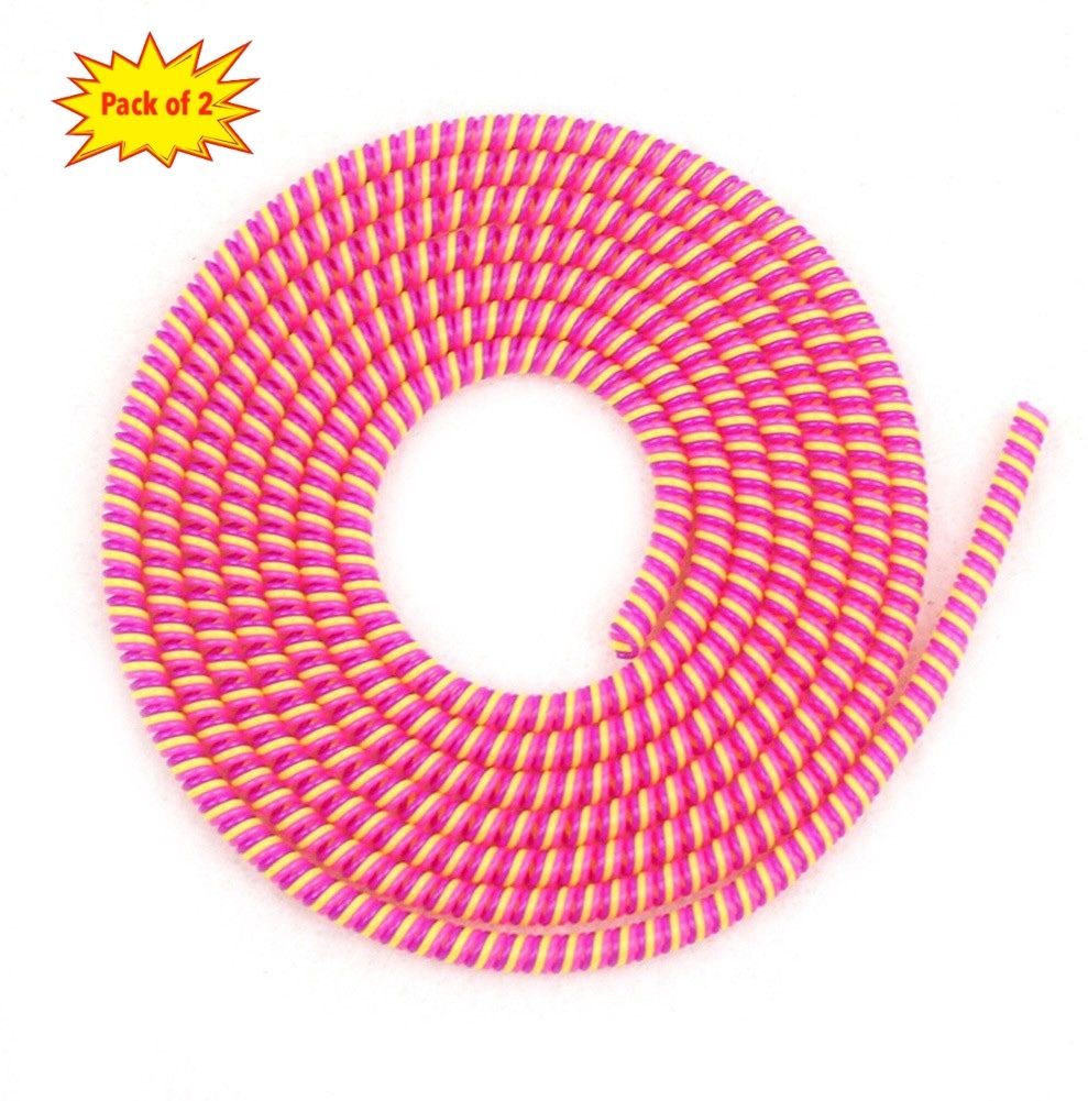Epaal Spiral Triple Color (2 Pcs) 1.4 Mtr Full Size Cable Charger Protector (Red) Cable Protector-picture-20