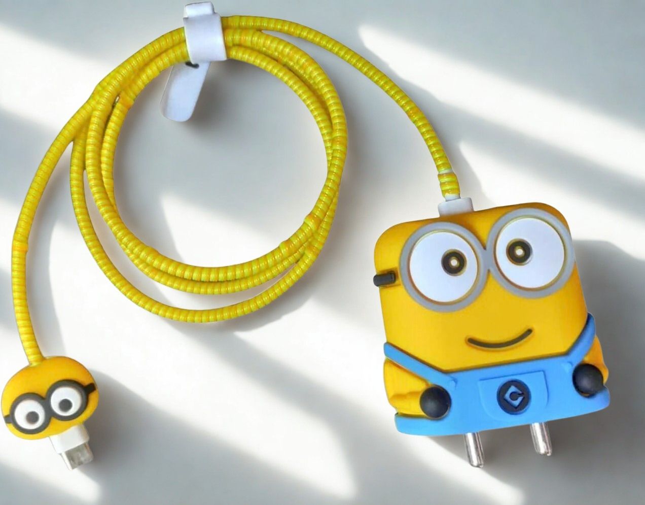 AKASHIFY Trendy Minion Cute Cartoon Charger Cover for i-Phone 18W/20W Adapter Cable Protector-image-44
