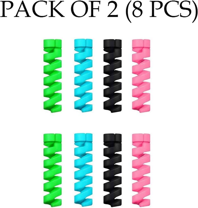 SROCK 8-Pcs Silicone Cable Protectors, Charger & Wire Protector (Colorful) Cable Protector-image-31