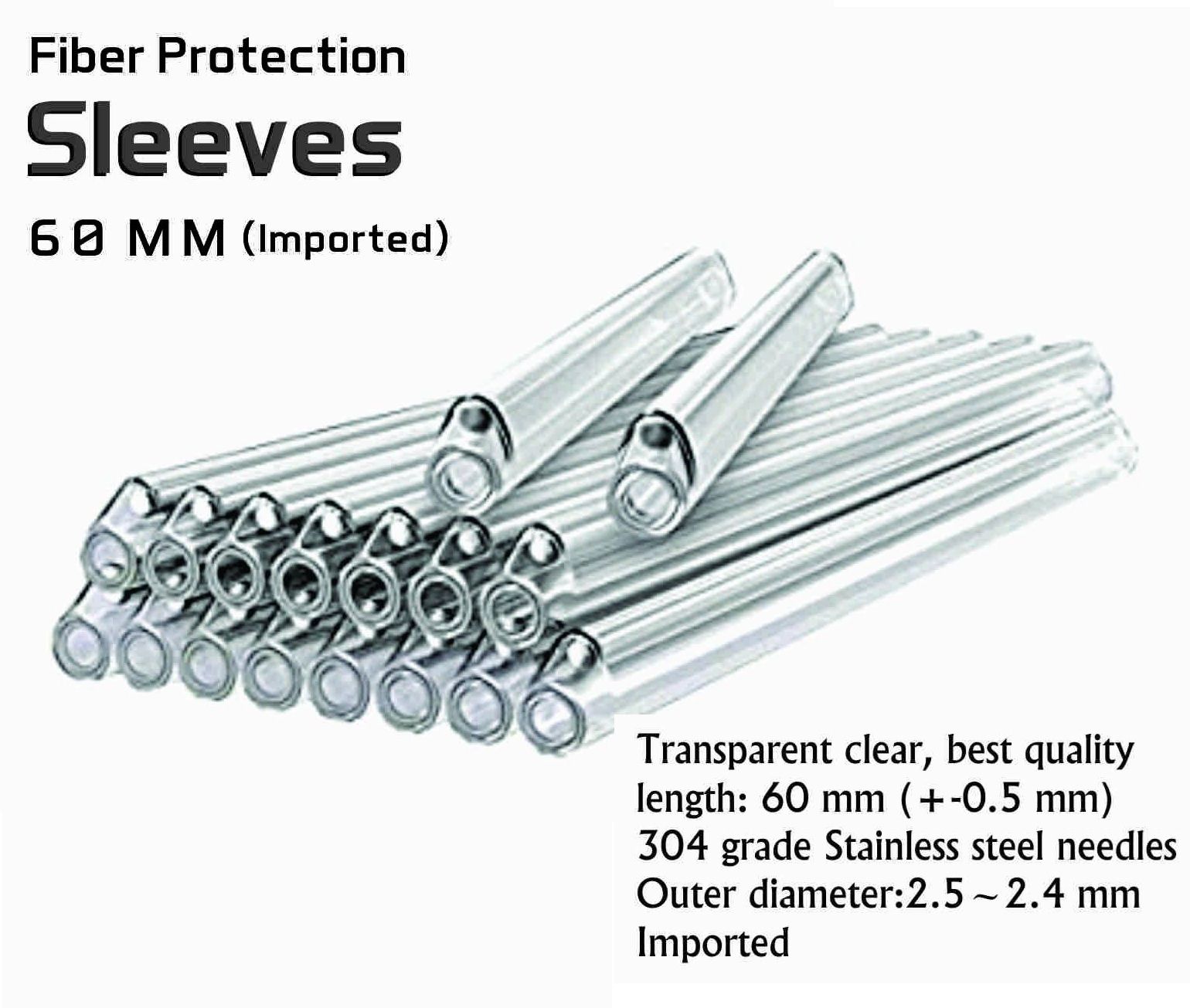 BALRAMA 200 pc 60 mm Optical Fiber Fusion Splice Protection Sleeve Heat Shrinkable Tube Network Interface Card