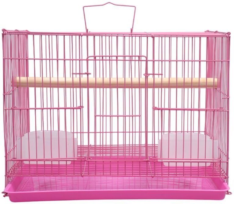 hara enterprises 1.25 Ft pink Bird Cage for Budgies, Finches, Lovebirds & Free Toys Bird Cage-picture-24