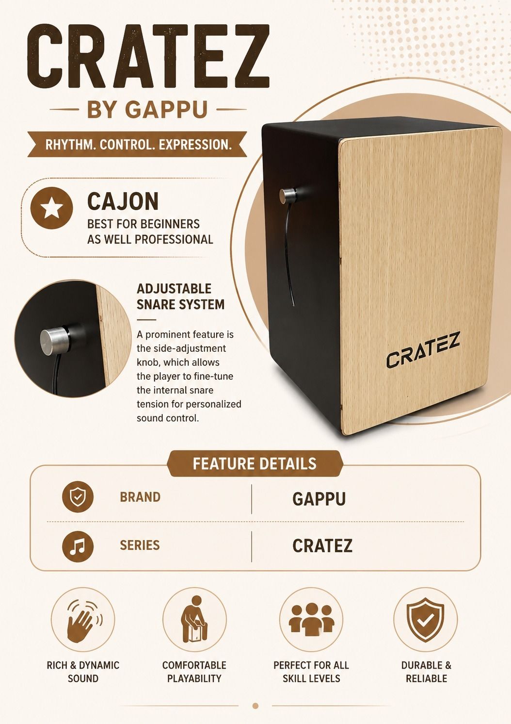 CLAPBOX CRATEZ BY GAPPU CAJON MGAX3 Cajons-image-48