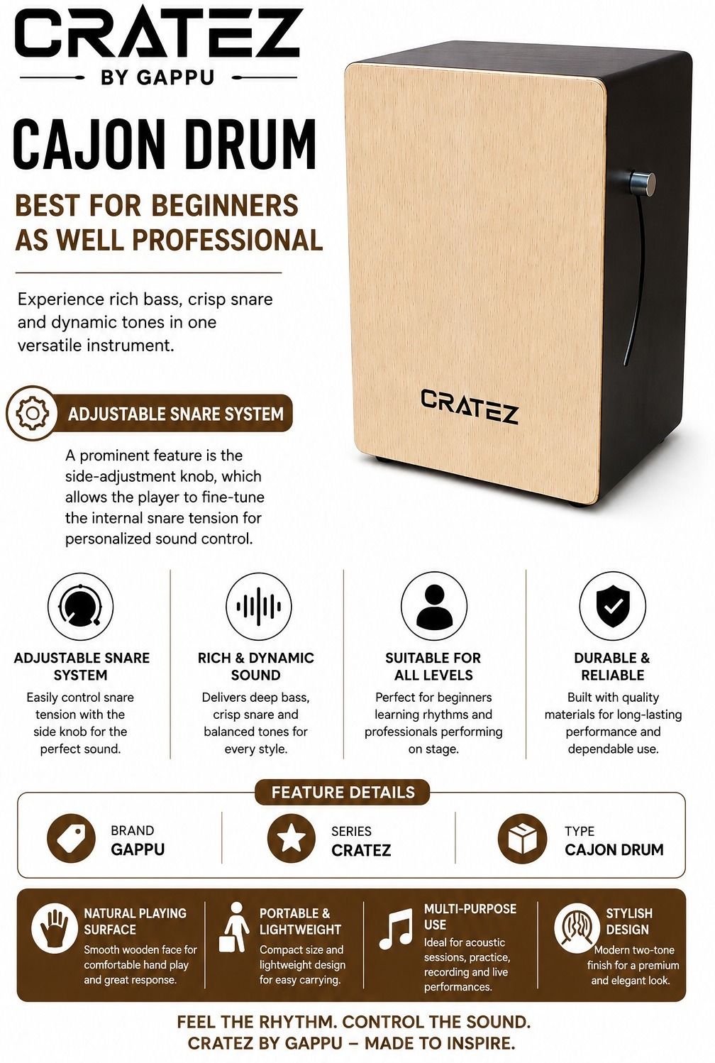 CLAPBOX CRATEZ BY GAPPU CAJON MGAX39 Cajons-image-43