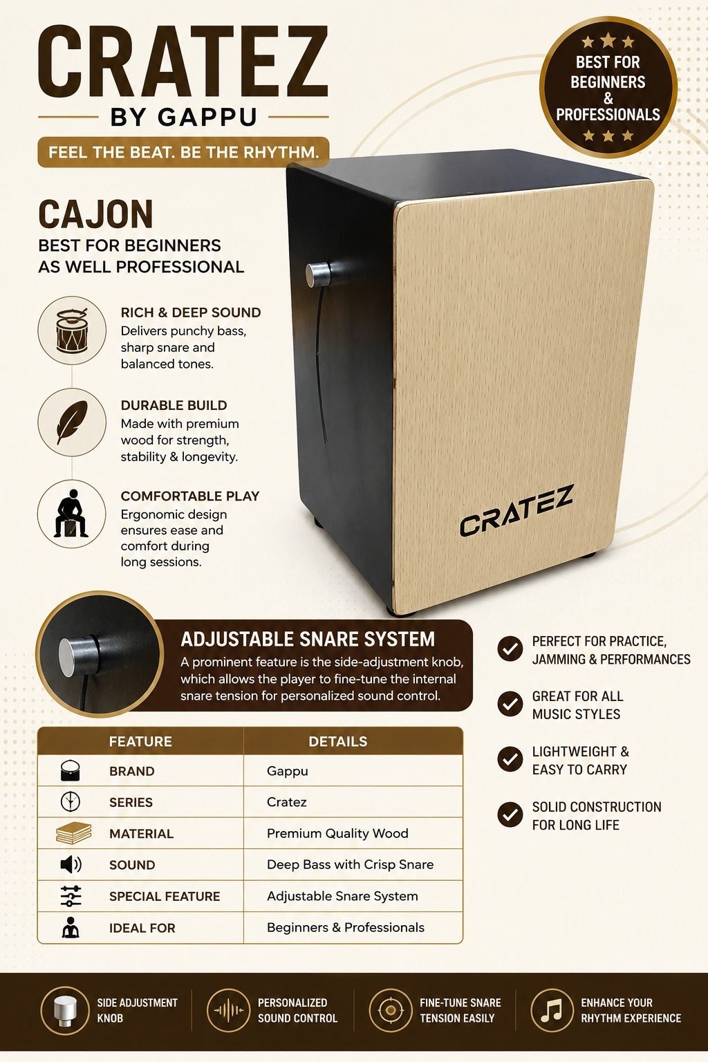 CLAPBOX CRATEZ BY GAPPU CAJON MGAX22 Cajons-image-49
