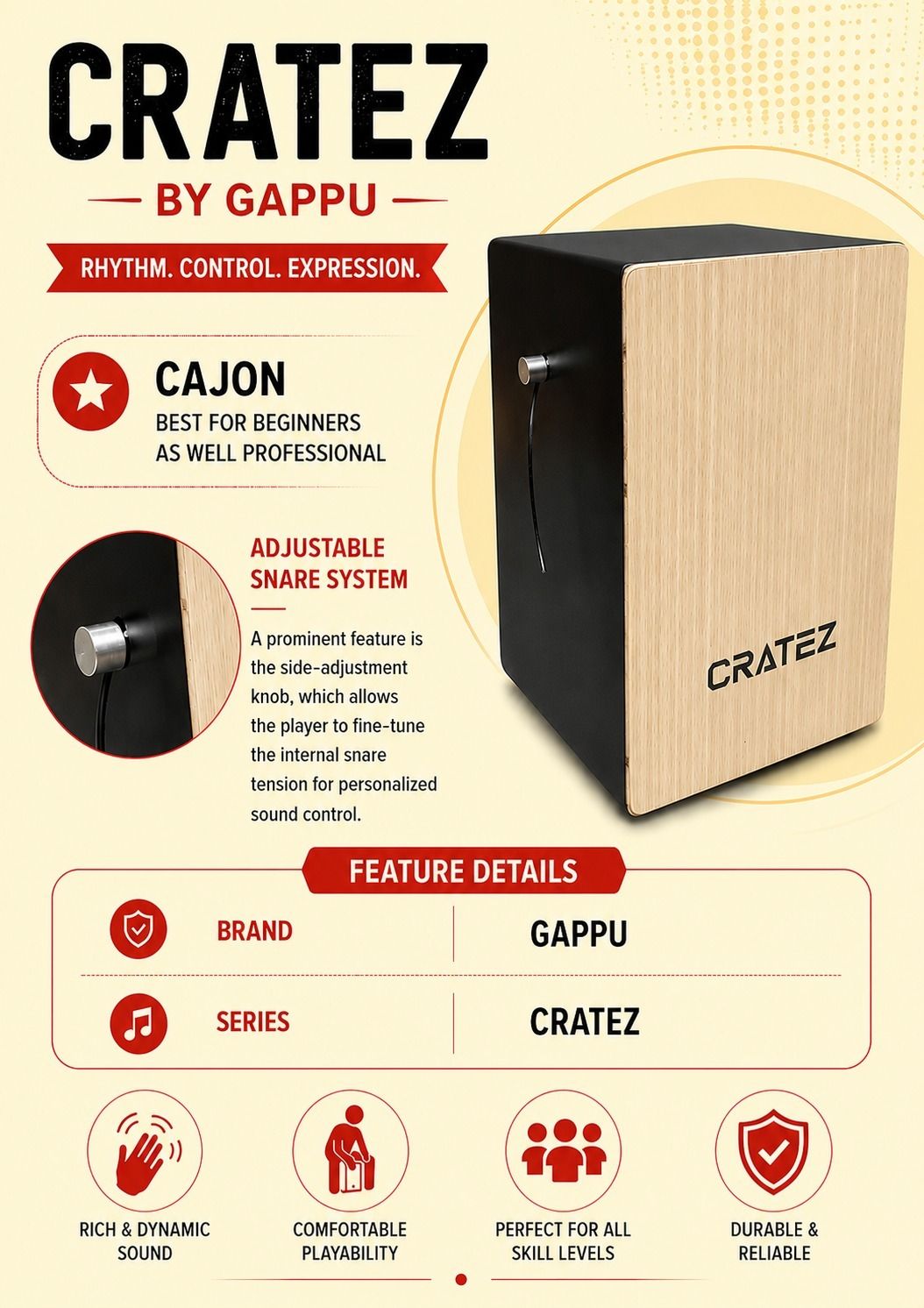 CLAPBOX CRATEZ BY GAPPU CAJON MGAX7 Cajons-image-41