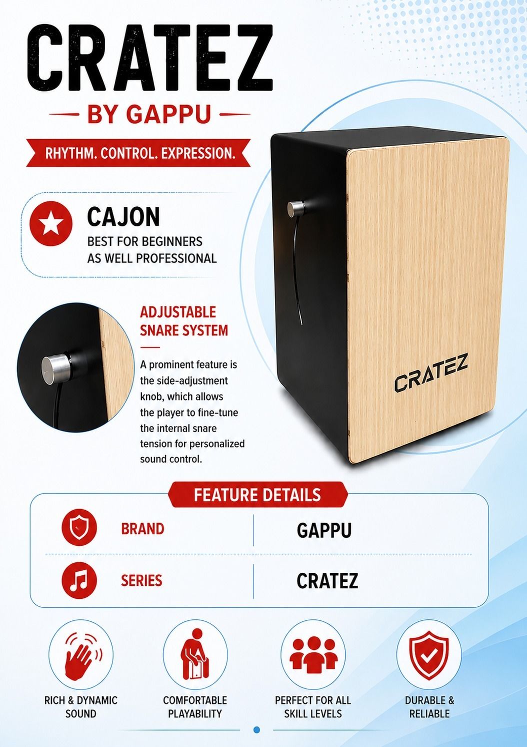 music galaxy CLAPBOX CRATEZ BY GAPPU CAJON MGAX1 Cajons-picture-13