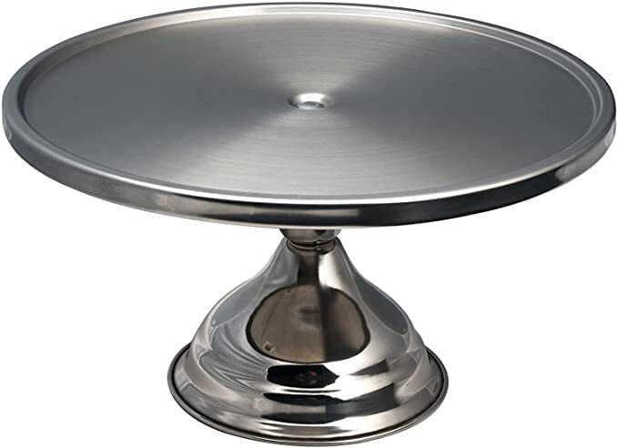 kmw Steel Cake Stand | Large, Sturdy Display for Cakes, Desserts, and Pastries Stainless Steel Cake Server-picture-44