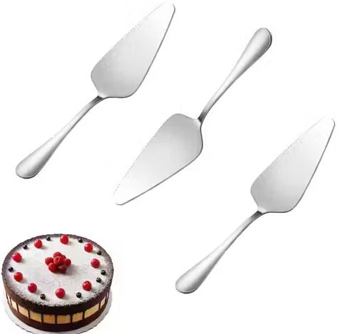 Cake Spatula Set 3pcs - Durable Stainless Steel Cake Server for Dessert Stainless Steel Cake Server