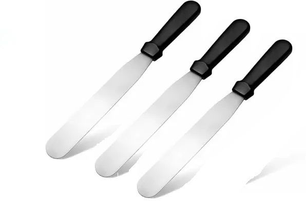 xila magic Straight Stainless Steel Cake Palette Knife Server(pack of3) Stainless Steel Cake Server-picture-32