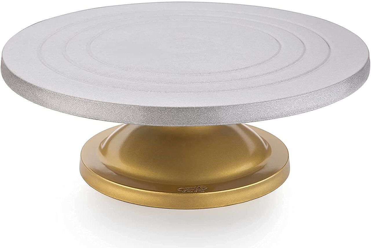 Cake Decorating and Icing Turntable Serving Stand 360° Rotating Cake Stand,30 cm Plastic Cake Server