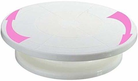 fitaza Cake Decorating Revolving Turntable and White divinext Round Rotating Plastic Cake Server-picture-35