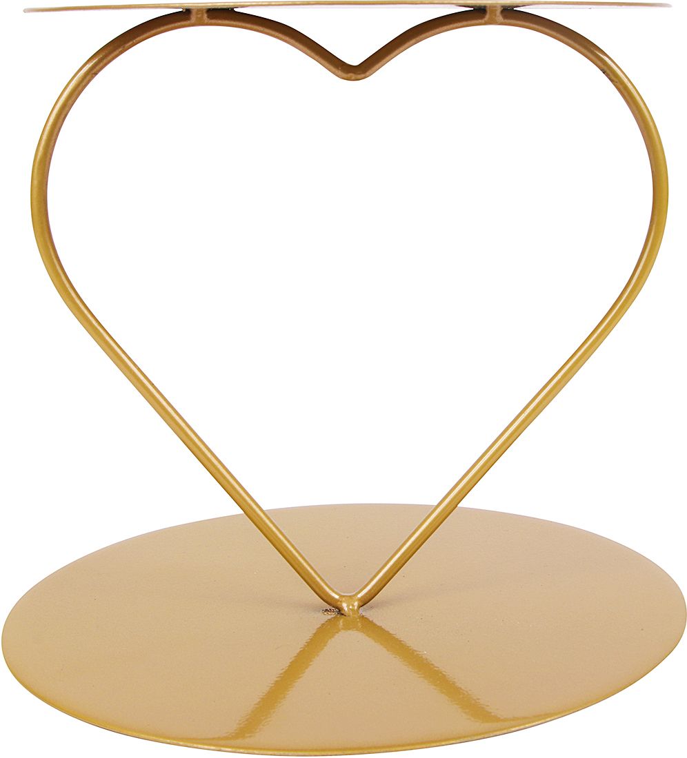 indian artisans Spacer Heart Shape cake stand Steel Cake Server (Gold, Pack of 1) Iron Cake Server-picture-10