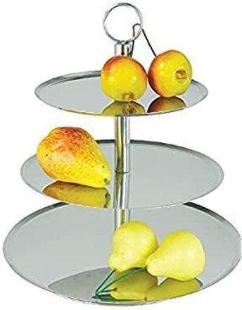 kmw 3-Tier Cake Stand with Removable Trays | Elegant 21/24/31 cm Tiered Display Stainless Steel Cake Server-picture-20