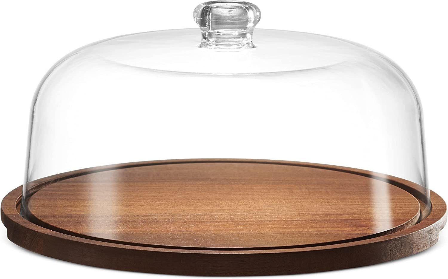 queryzen Cake Dessert Serving Tray Platter Salad Punch Bowl Home Kitchen Baker's Bakery Plastic, Wooden Cake Server-picture-24