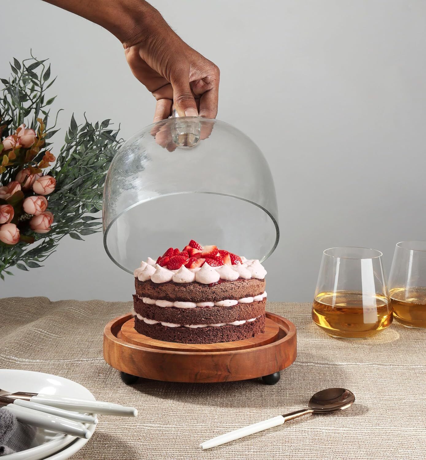 ireka homes . Wooden Cake Server-picture-40