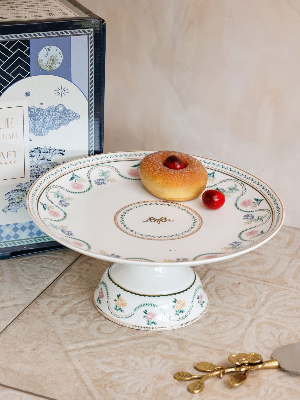Magique by The Wishing Chair x Clay Craft, Emerald Ribbon Ceramic Cake Server-image-20