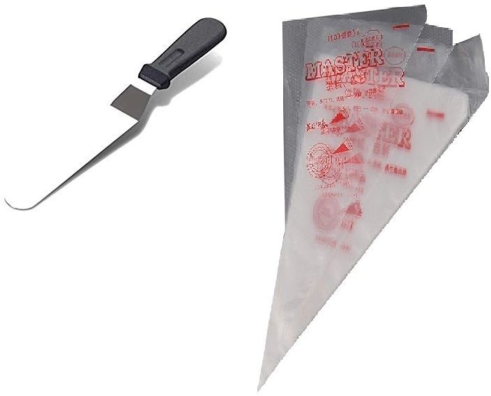 xila magic 6inch angular server/knife and icing piping bag (12pcs) Stainless Steel Cake Server-picture-25