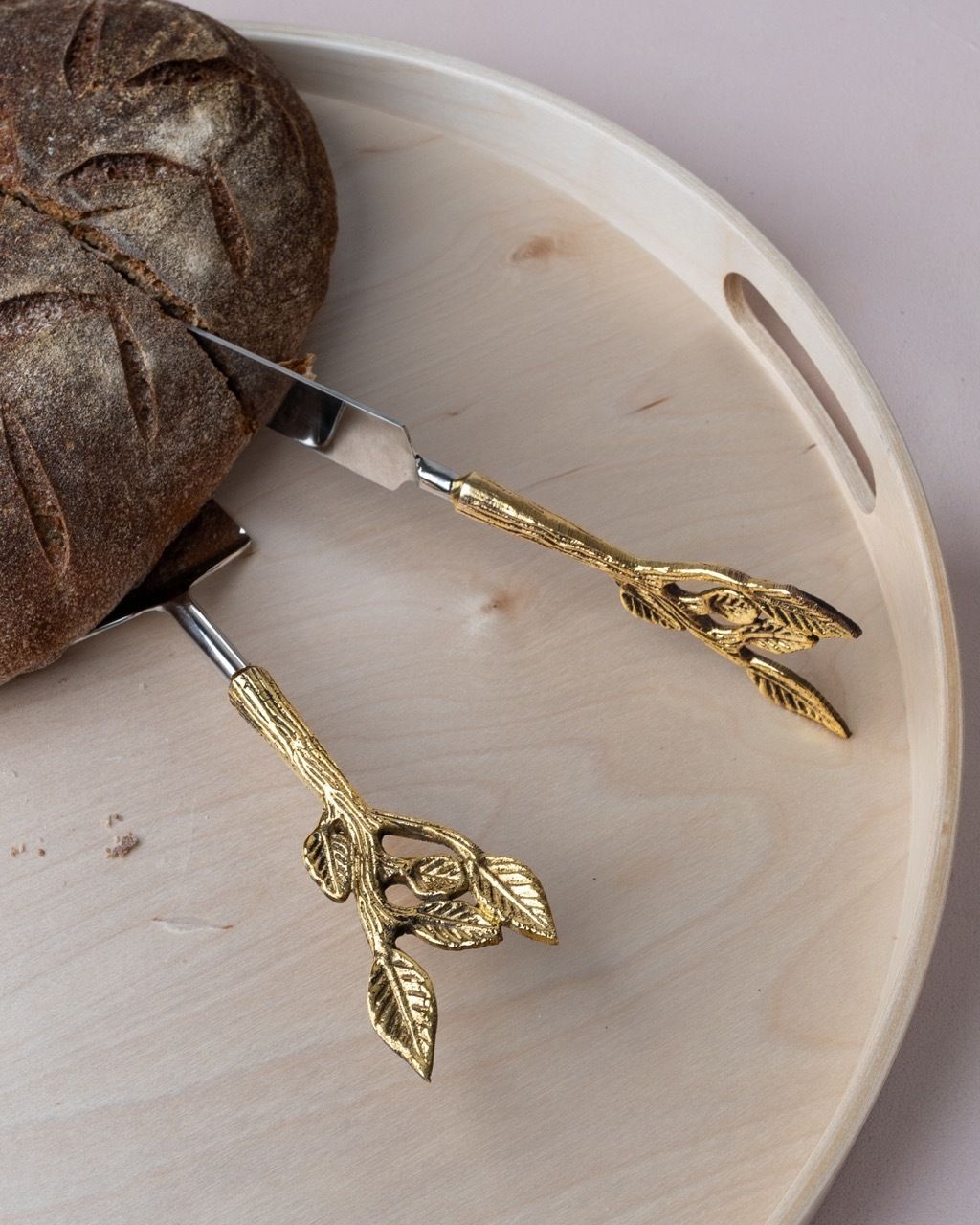 pravaah Patram Cake and Knife Brass Cake Server-picture-12