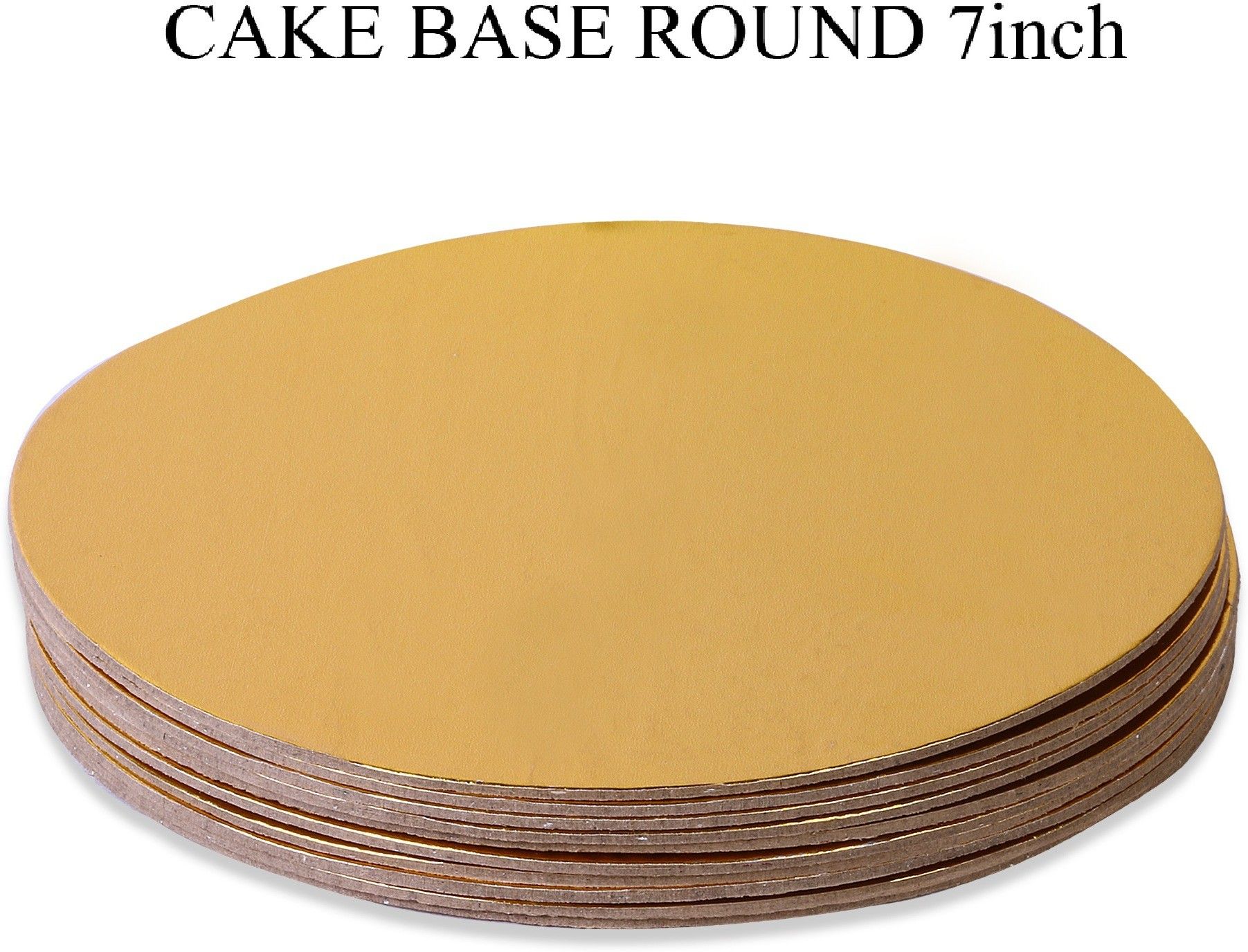 sunpackers 7 Inch Round Cake Board Base Thermal Lamination Paper Cake Base (Pack of 25) Paper Cake Server-picture-29